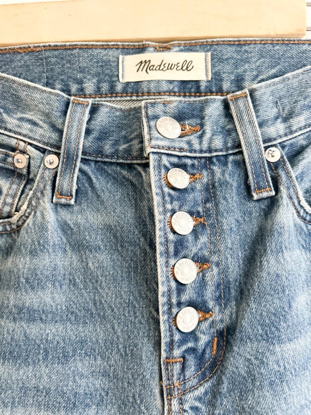 MADEWELL The Perfect Vintage Straight Jean Button Fly | 25 P - Picture 4 of 13